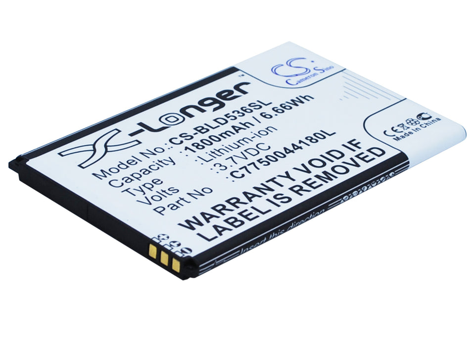 CS-BLD536SL : Battery for BLU Studio 5.0C, Studio 5.0e, Studio 5.0CE and others - Replaces BLU C775004180L