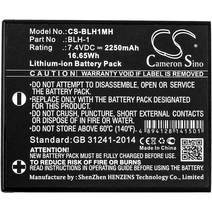 CS-BLH1MH : Battery for OLYMPUS E-M1 Mark II, OM-D, E-M1 and others - Replaces OLYMPUS BLH-1