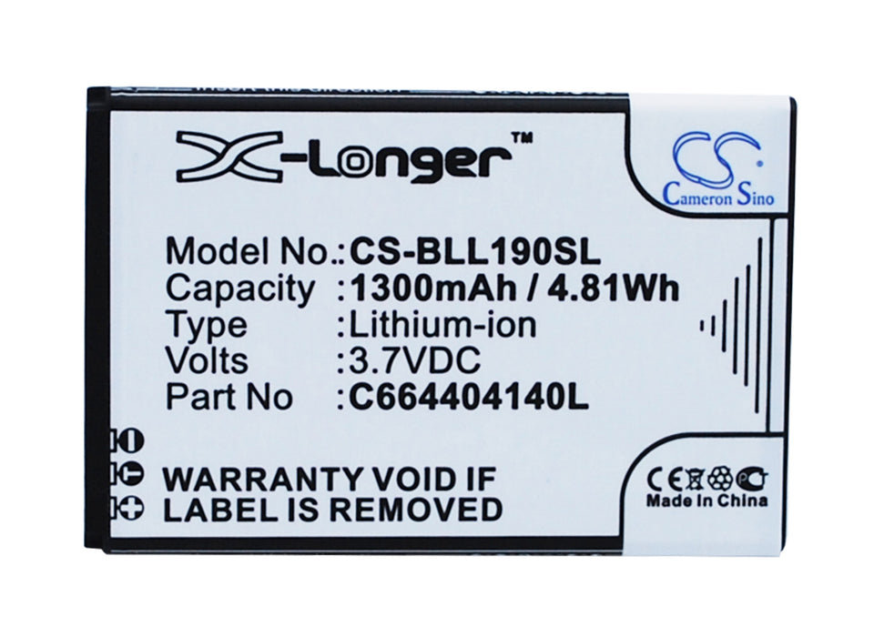 CS-BLL190SL : Battery for BLU Life Pay mini, L190L, L190U and others - Replaces BLU C664404140L, C664404140T