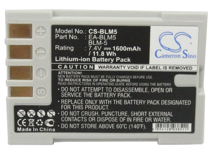 CS-BLM5 : Battery for Olympus E3, E5, E30 - Replaces Olympus EA-BLM5, BLM-5