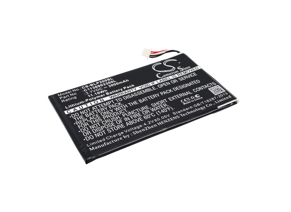 CS-BLP200SL : Battery for Fabrica Tablet PC 10.1 - Replaces BLU C1136903300L