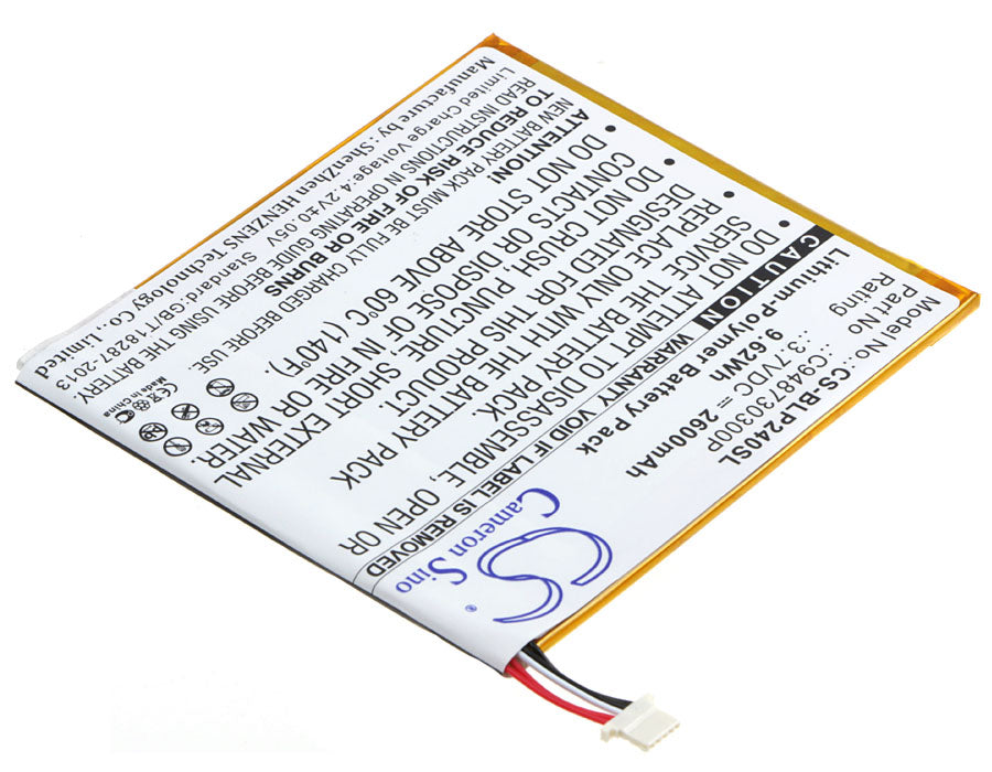 CS-BLP240SL : Battery for BLU TouchBook G7, P240u, TouchBook G7 G7 7.0" 3G and others - Replaces BLU C948730300P