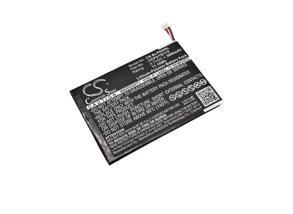 CS-BLP600SL : Battery for BLU TouchBook 7.0 Pro, P60W - Replaces BLU 1ICP3/79/115