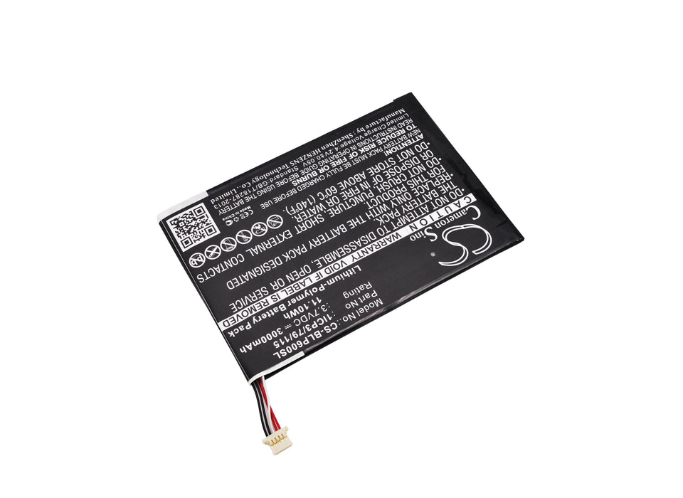 CS-BLP600SL : Battery for BLU TouchBook 7.0 Pro, P60W - Replaces BLU 1ICP3/79/115