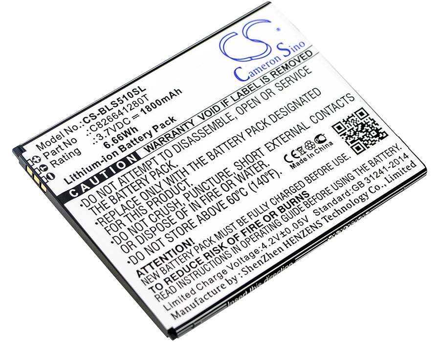 CS-BLS510SL : Battery for BLU Studio G Plus, S510, S510Q and others - Replaces BLU C826641280T