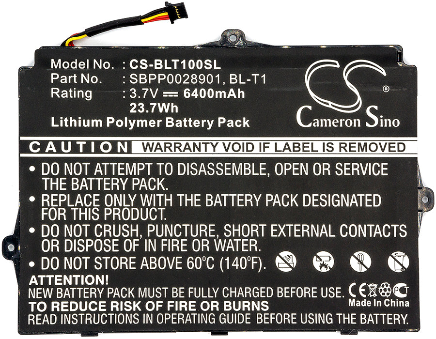 CS-BLT100SL : Battery for LG Optimus Pad V900, Optimus Pad L-06C, V900 and others - Replaces LG SBPP0028901, BL-T1