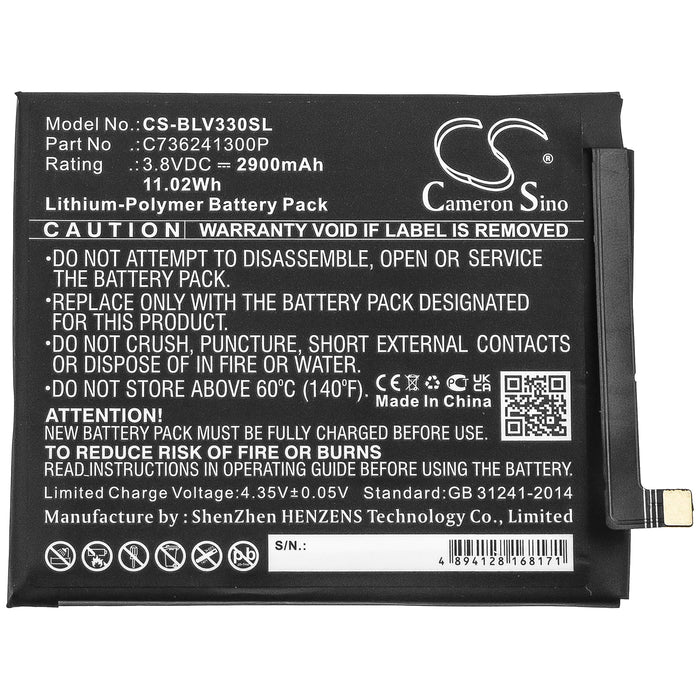 CS-BLV330SL : Battery for BLU Vivo XI, V0330WW, V0320VV - Replaces BLU C736241300P