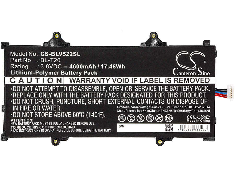 CS-BLV522SL : Battery for LG G Pad X 8.0, V520, V521 and others - Replaces LG BL-T20