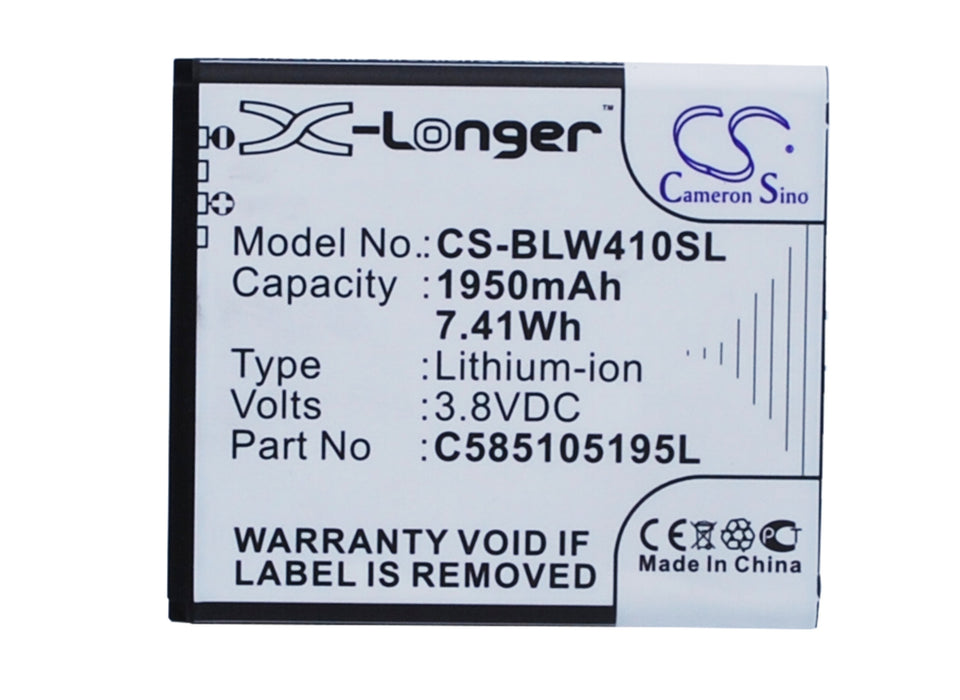 CS-BLW410SL : Battery for Karboon wind w4 - Replaces Karboon KTSP1950AA