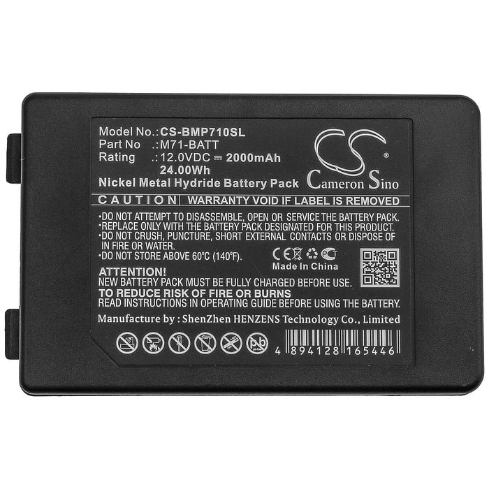 CS-BMP710SL : Battery for Brady BMP71 - Replaces Brady M71-BATT