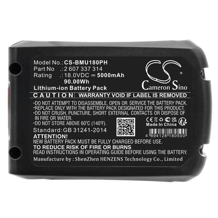 CS-BMU180PH : Battery for Bosch Universal Pump 18V, Easy Spray 18V-100, Universal Fan 18V-1000 and others - Replaces Bosch 2 607 337 314, 17004934, 6.05.40.09-0 and others