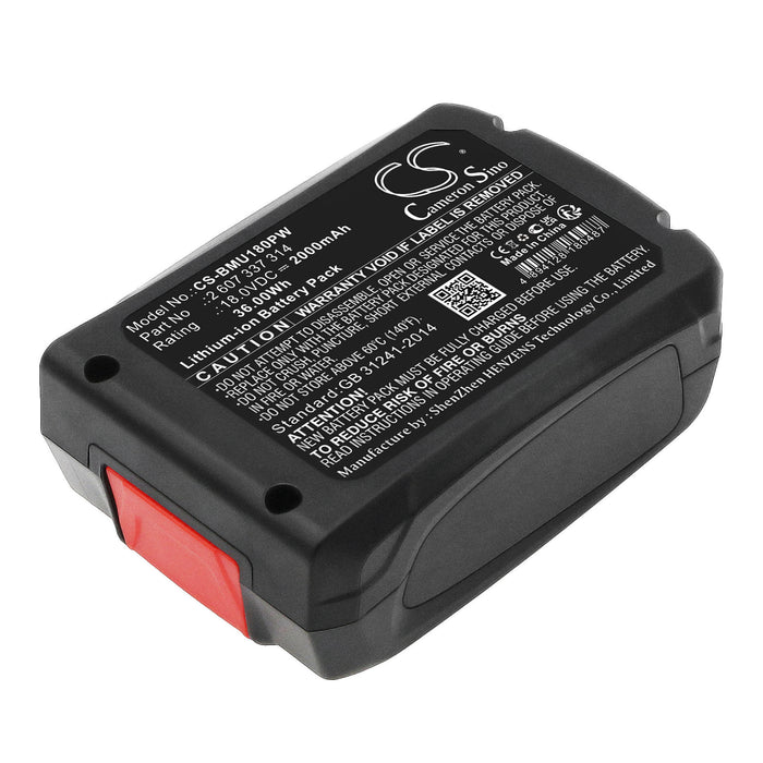 CS-BMU180PW : Battery for Bosch Universal Pump 18V, Easy Spray 18V-100, Universal Fan 18V-1000 and others - Replaces Bosch 2 607 337 314, 17004934, 6.05.40.09-0 and others