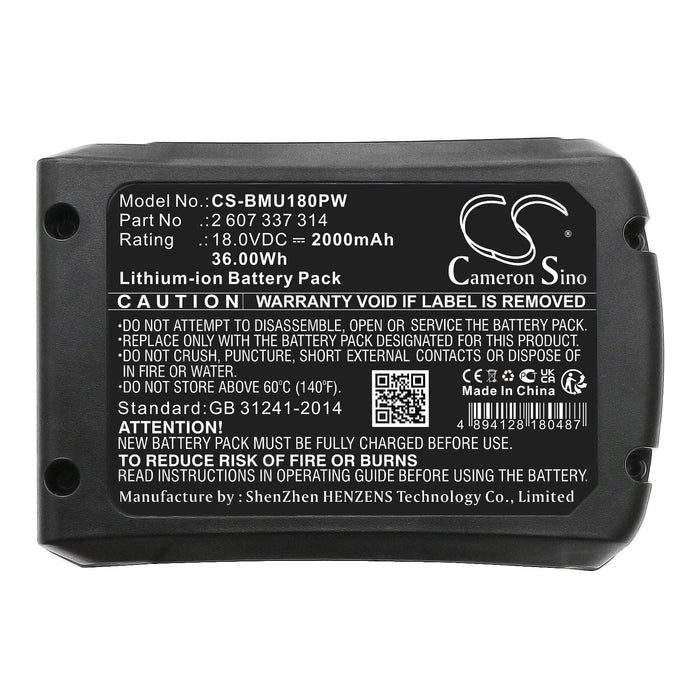 CS-BMU180PW : Battery for Bosch Universal Pump 18V, Easy Spray 18V-100, Universal Fan 18V-1000 and others - Replaces Bosch 2 607 337 314, 17004934, 6.05.40.09-0 and others