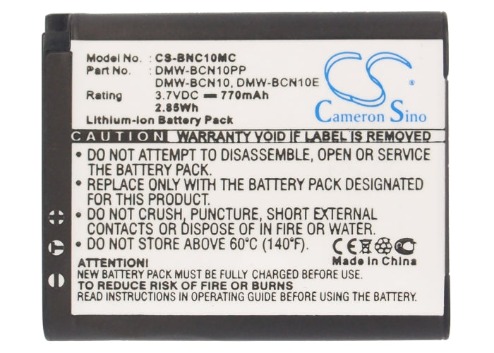 CS-BNC10MC : Battery for Leica V-LUX50, C - Replaces LEICA BP-DC14-E, BP-DC14, BP-DC14-U