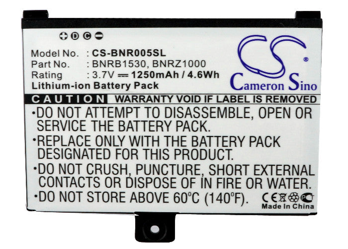 CS-BNR005SL : Battery for Barnes & Noble 005, nook, BNRZ100 and others - Replaces Barnes & Noble BNRB1530, 9BS11GTFF10B3, 9875521 and others
