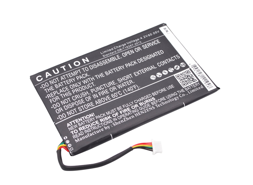CS-BNR500SL : Battery for Barnes & Noble Nook Glowlight, Glowlight WiFi, BNRV500 - Replaces Barnes & Noble B01PQIL