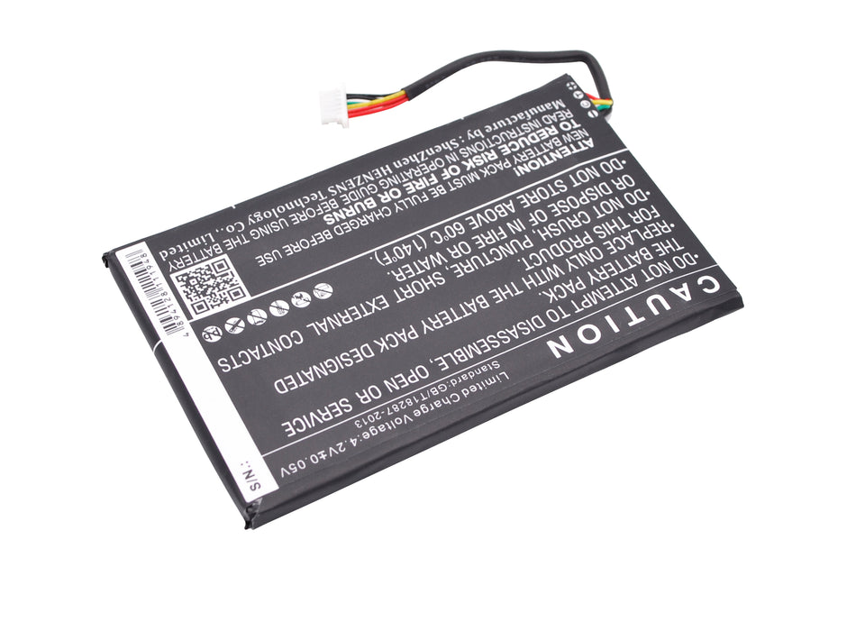 CS-BNR500SL : Battery for Barnes & Noble Nook Glowlight, Glowlight WiFi, BNRV500 - Replaces Barnes & Noble B01PQIL