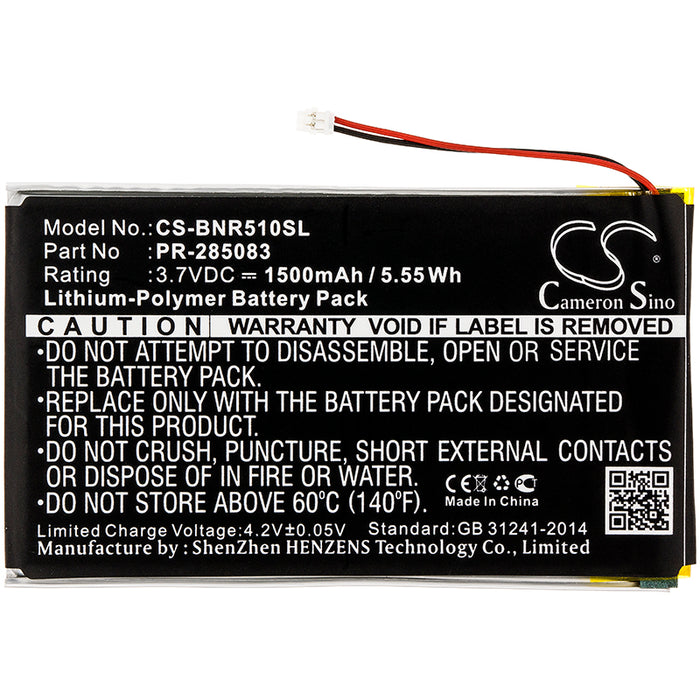 CS-BNR510SL : Battery for Kobo Glo HD, Aura, H2O - Replaces Pocketbook PR-285083