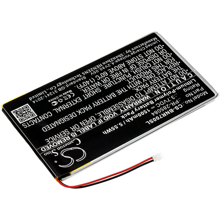 CS-BNR700SL : Battery for Barnes & Noble GlowLight Plus 7.8, BNRV700 - Replaces Barnes & Noble PR-285084