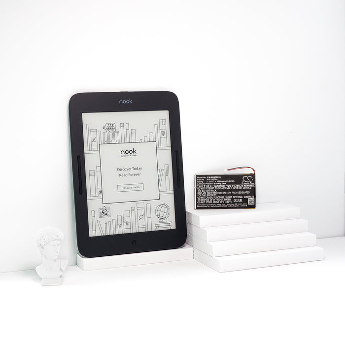 CS-BNR700SL : Battery for Barnes & Noble GlowLight Plus 7.8, BNRV700 - Replaces Barnes & Noble PR-285084