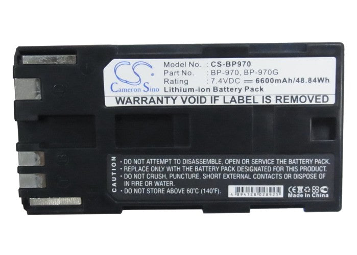 CS-BP970 : Battery for Canon ES-8000V, V50Hi, FV500 and others - Replaces Canon BP-970, BP-970G