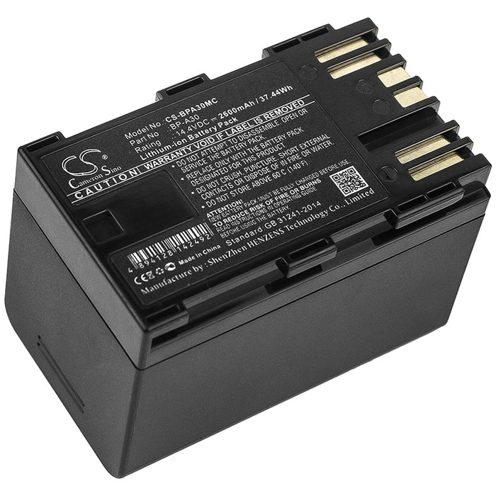 CS-BPA30MC : Battery for Canon EOS C200, EOS C200 PL, EOS C200B and others - Replaces Canon BP-A30