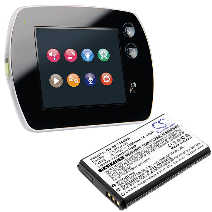 CS-BPC144MB : Battery for Babymoov Touch Screen A014407 - Replaces Babymoov 1ICP6/34/50