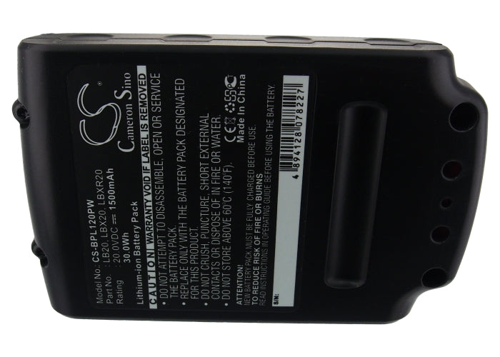 CS-BPL120PW : Battery for Black & Decker BDCDMT120, CHH2220, LCS120 and others - Replaces Black & Decker LB20, LBX20, LBXR20 and others