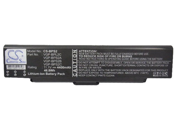 CS-BPS2 : Battery for Sony S49CP/ B, VAIO VGC-LB52B, VAIO VGN-FJ92S and others - Replaces Sony VGP-BPS2, VGP-BPS2B, VGP-BPS2A and others