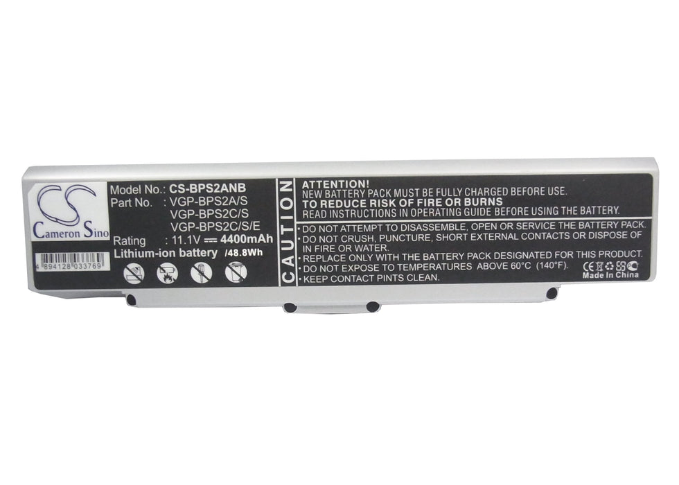 CS-BPS2ANB : Battery for Sony VAIO VGC-LA38G, VAIO VGN-C140G/B, VAIO VGN-C150P/B and others - Replaces Sony VGP-BPS2A/S, VGP-BPS2C/S, VGP-BPS2C/S/E