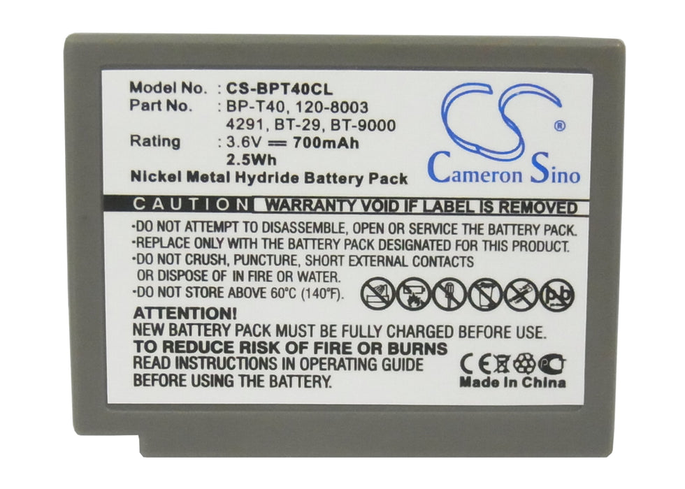 CS-BPT40CL : Battery for Sony SCT-100, SPP-1010, SPP-115 and others - Replaces Sony BP-T40