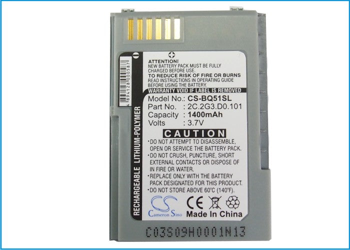 CS-BQ51SL : Battery for Benq-Siemens P51 - Replaces Benq-Siemens 2C.2G3.D0.101