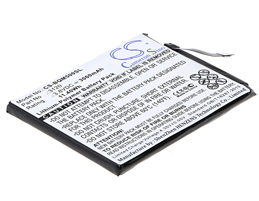 CS-BQM500SL : Battery for BQ Aquaris M5 - Replaces BQ 3120