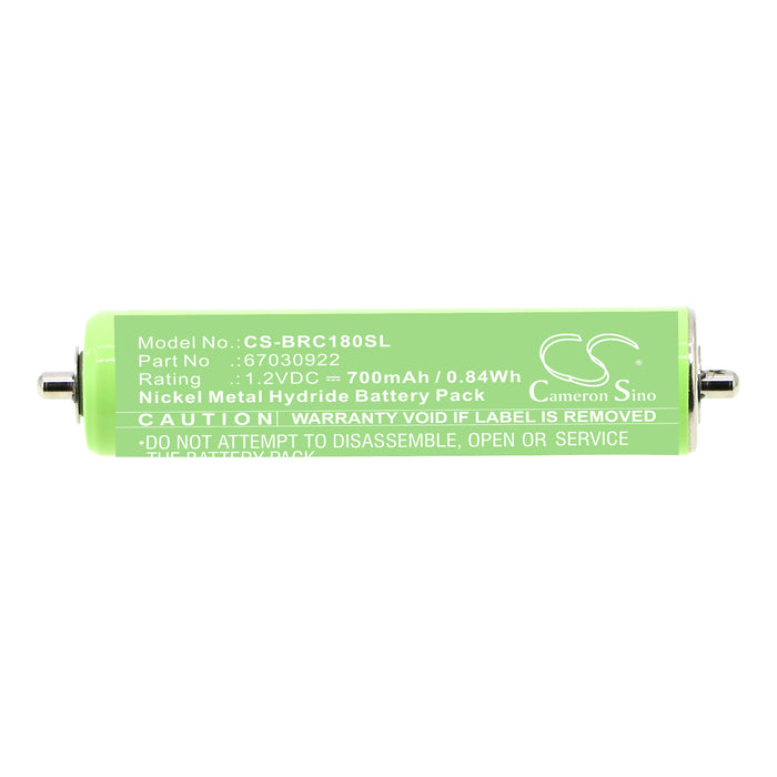 CS-BRC180SL : Battery for Braun 10B, 20B, 180 and others - Replaces Braun 67030922, 67030368