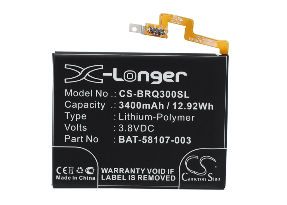 CS-BRQ300SL : Battery for Blackberry Q30, Passport, Passport 4G and others - Replaces Blackberry BAT-58107-003