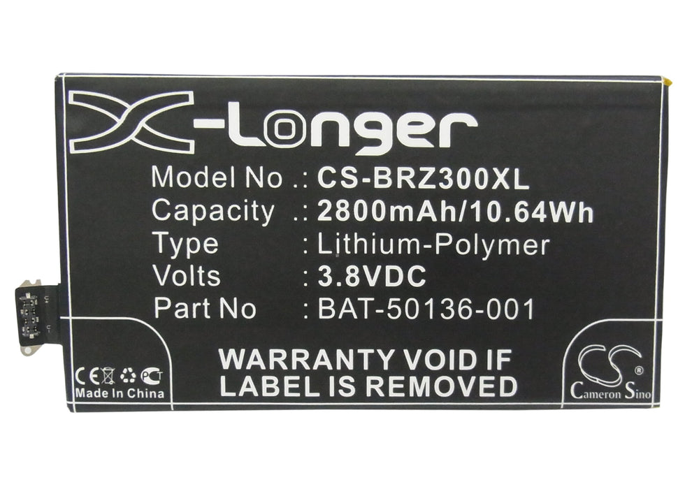 CS-BRZ300XL : Battery for Blackberry Z30, Z30 LTE, STA100-1 and others - Replaces Blackberry BAT-50136-001, BAT-50136-002, STR100-2 and others