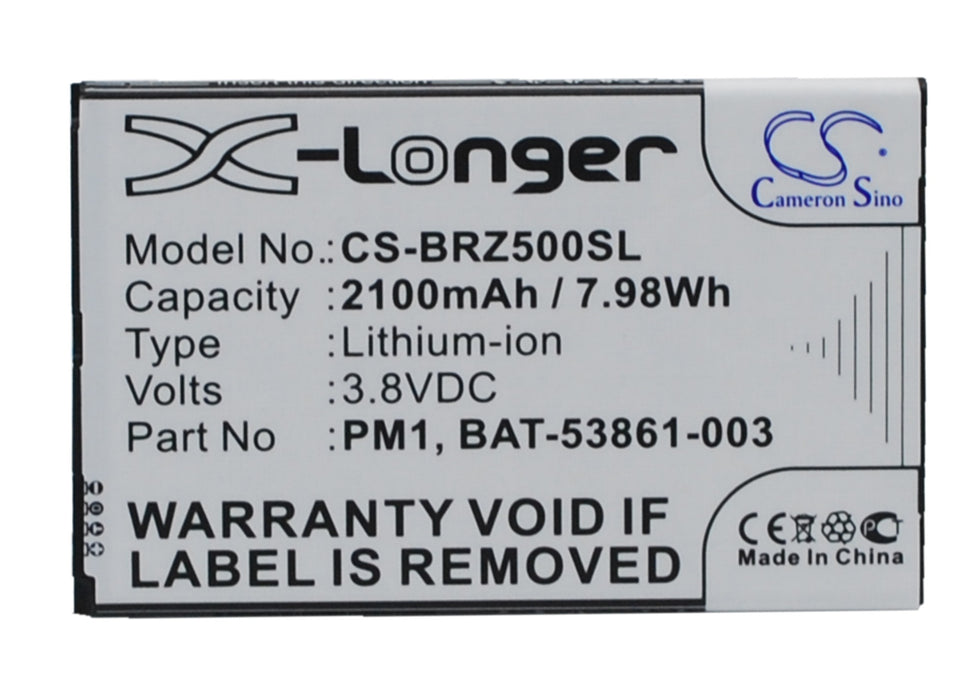 CS-BRZ500SL : Battery for Blackberry Z5 - Replaces Blackberry PM1, BAT-53861-003