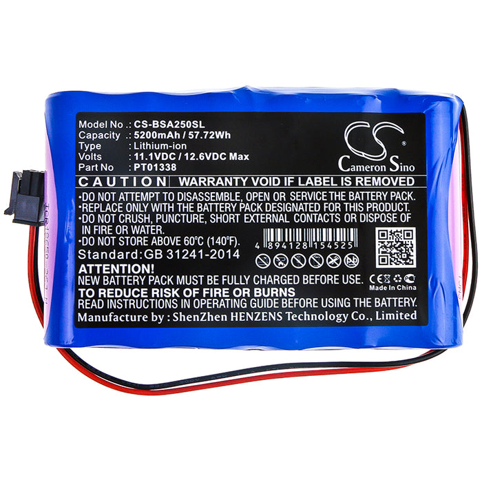 CS-BSA250SL : Battery for Bird SA2500, SA-2500, SA6000EX and others - Replaces Bird PT01338