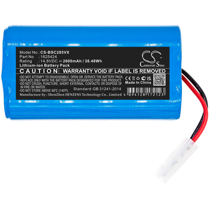 CS-BSC285VX : Battery for Bissell SpinWave Wet, Dry Robotic Vacuum, 2859 and others - Replaces Bissell 1625424, 5345, Z65B155 and others