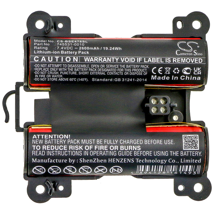 CS-BSE478SL : Battery for BOSE Soundlink Revolve+, Soundlink Revolve Plus, 071478 and others - Replaces BOSE 745531-0010