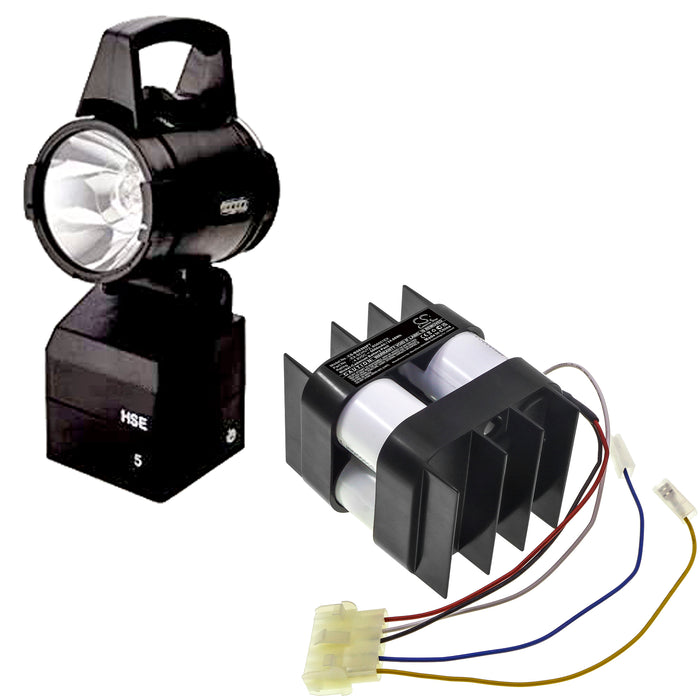 CS-BSE500FT : Battery for CEAG HSE5, HSE5ex, SEB8DIN and others - Replaces Eisemann 074042