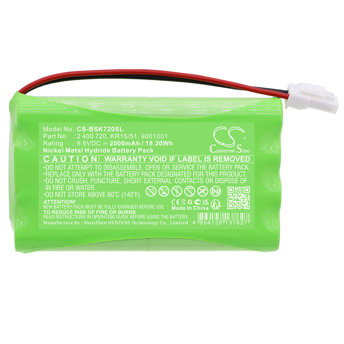 CS-BSK720SL : Battery for Somfy SGS, GDK, SGA and others - Replaces Somfy 2 400 720, KR15/51