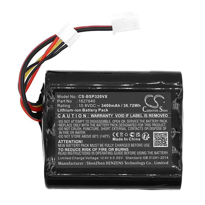 CS-BSP320VX : Battery for Bissell PowerLifter Adapt IonVacuum P2922-10A, 3061+, 3190+ and others - Replaces Bissell 1627640, 1627238