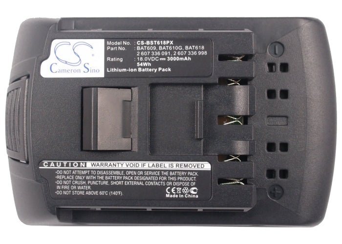 CS-BST618PX : Battery for Bosch GWS 18 V-LI, GSR 18-2-LI, GSR 18 VE-2-LI and others - Replaces Bosch 2 607 336 091, 2 607 336 092, 2 607 336 169 and others