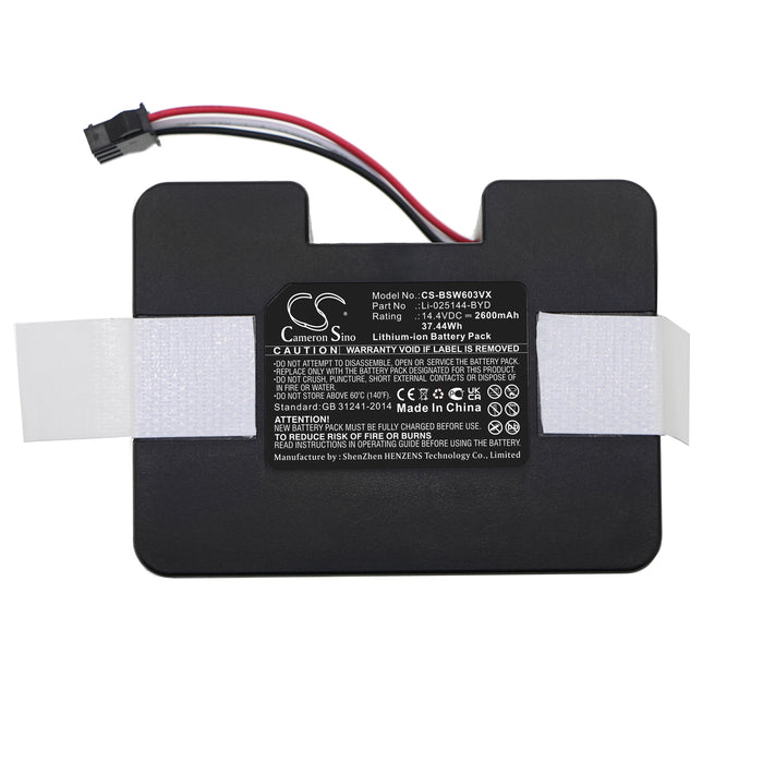 CS-BSW603VX : Battery for Bobsweep SW603001 - Replaces Bobsweep Li-025144-BYD