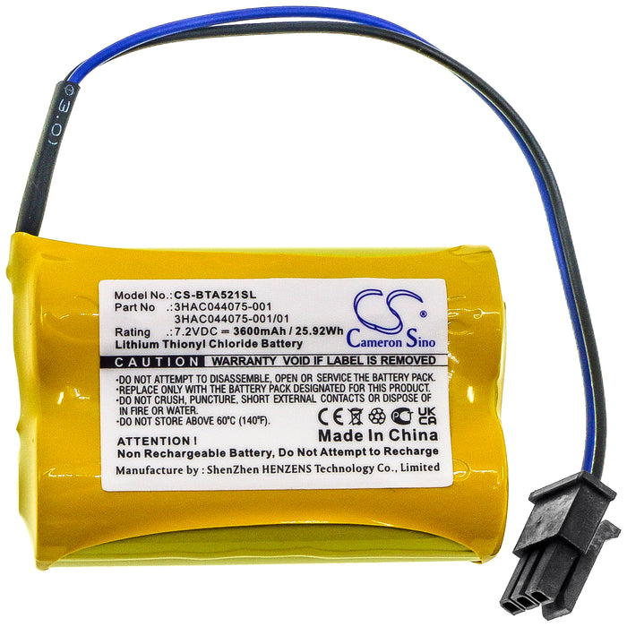 CS-BTA521SL : Battery for ABB TA521, SB808F, 4944 026-4 and others - Replaces ABB 3HAC044075-001, 3HAC044075-001/01