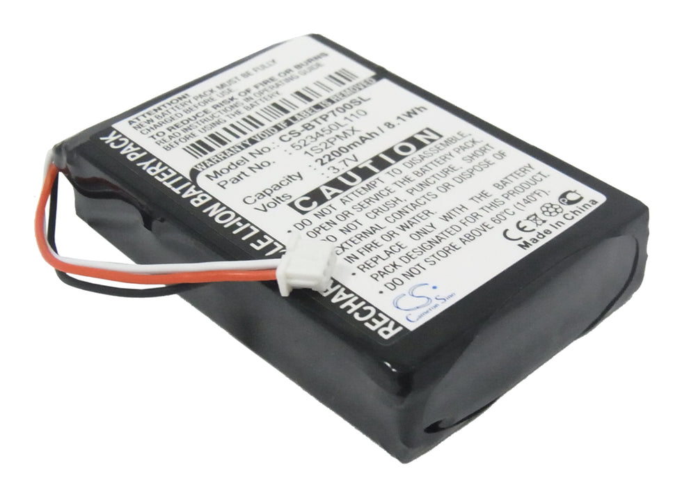 CS-BTP700SL : Battery for Blaupunkt TravelPilot 500, TravelPilot 700 - Replaces Blaupunkt 523450L110, 1S2PMX