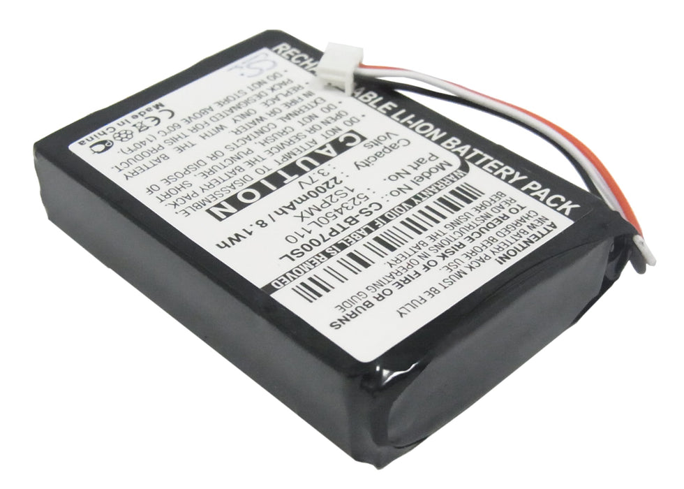 CS-BTP700SL : Battery for Blaupunkt TravelPilot 500, TravelPilot 700 - Replaces Blaupunkt 523450L110, 1S2PMX