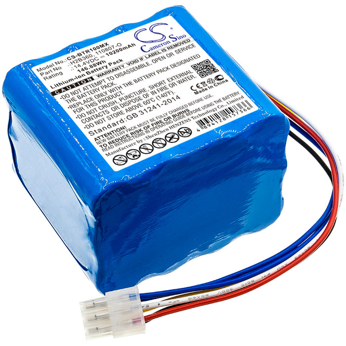 CS-BTR100MX : Battery for IMT Medical Bellavista 1000 - Replaces Bellavista H2B360, 300.784.00, 030.811.020 and others