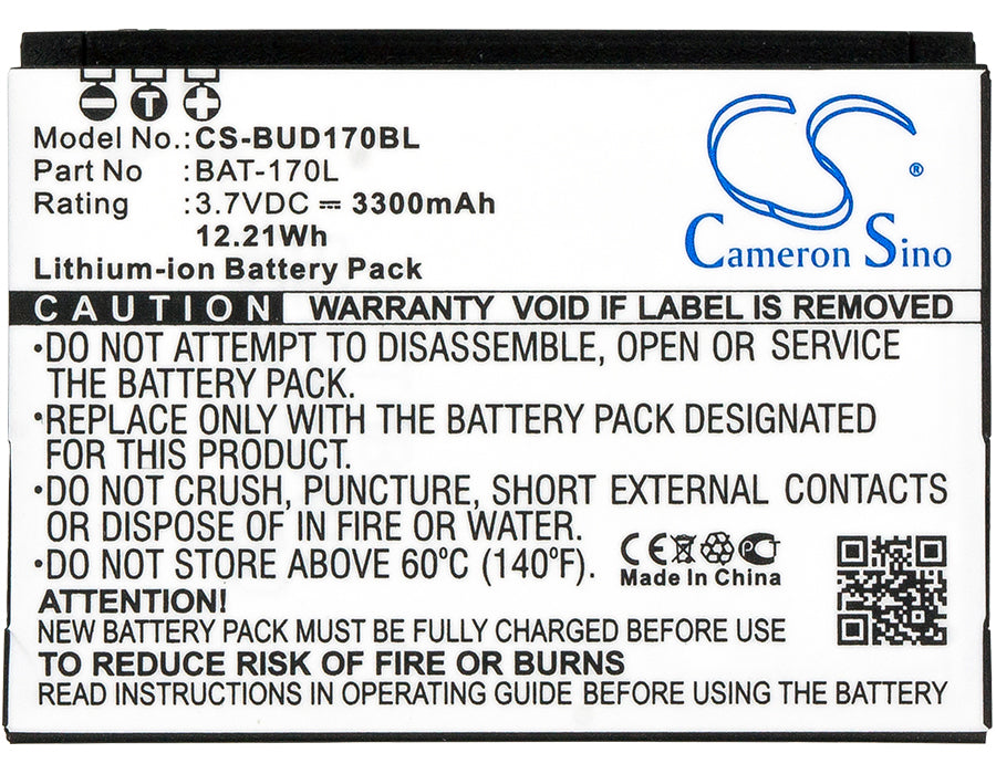 CS-BUD170BL : Battery for Bluebird Pidion BM-170, Pidion BM-170 Semi-Rugged - Replaces Bluebird BAT-170L